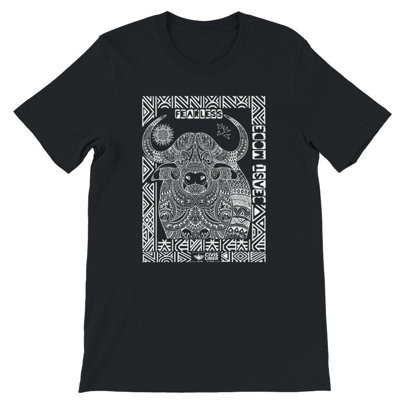 Cape Buffalo Premium Short Sleeve Tee-White Label-African Ethnic Safari Series
