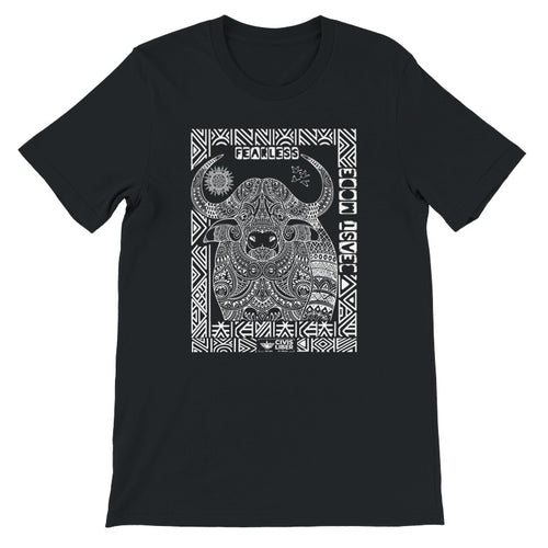 Cape Buffalo Premium Short Sleeve Tee-White Label-African Ethnic Safari Series