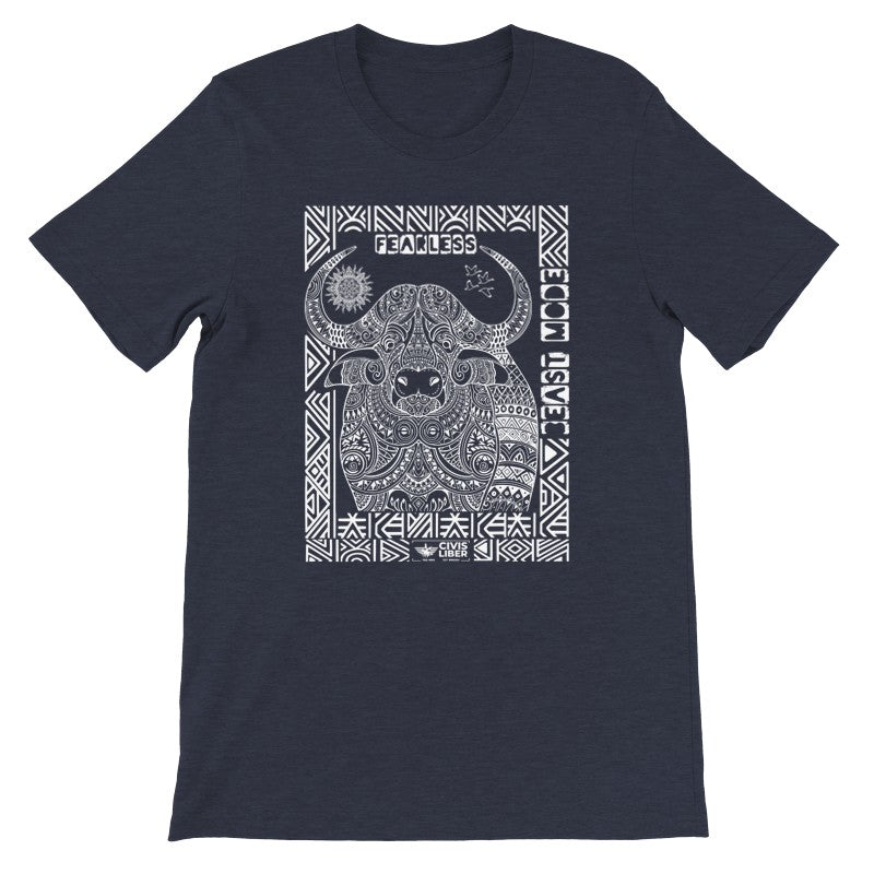 Cape Buffalo Premium Short Sleeve Tee-White Label-African Ethnic Safari Series