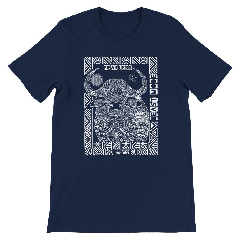 Cape Buffalo Premium Short Sleeve Tee-White Label-African Ethnic Safari Series