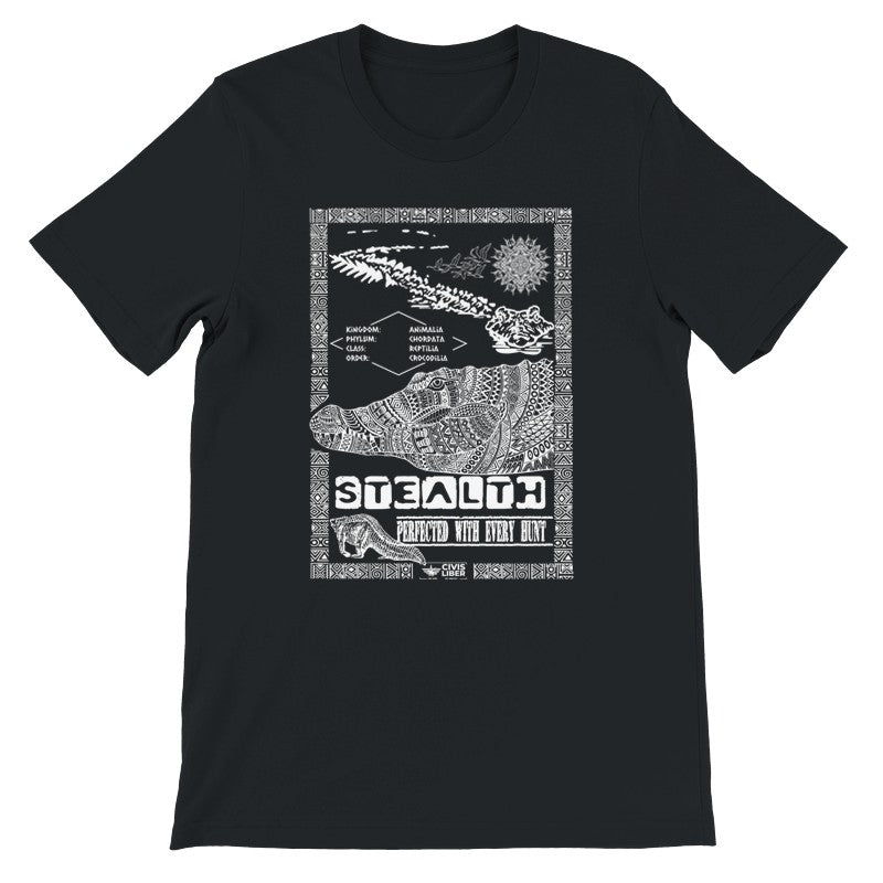 Nile Crocodile Premium Short Sleeve T‑Shirt - White Label-African Safari Series