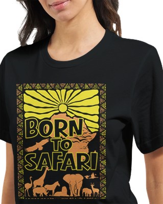 Born to Safari Africa Wildlife Premium Short Sleeve T‑Shirt