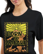 Born to Safari Africa Wildlife Premium Short Sleeve T‑Shirt