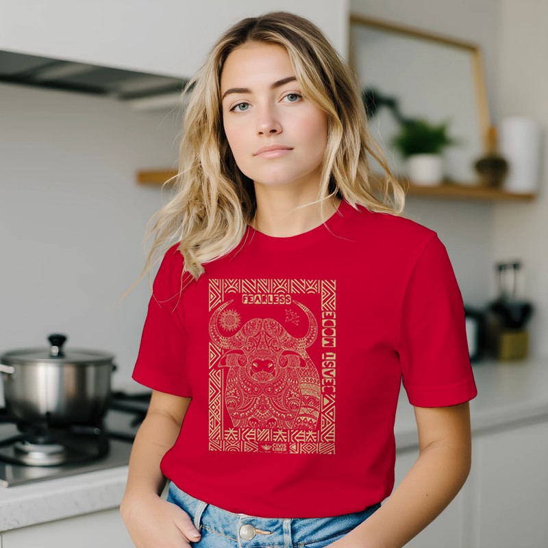 Cape Buffalo Premium Short Sleeve Tee-Gold Label-African Ethnic Safari Series