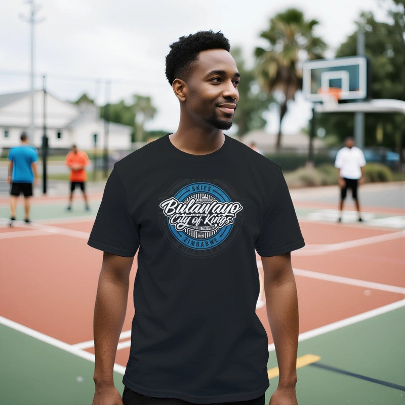 Bulawayo City of Kings Premium Short Sleeve T-Shirt – Circular Emblem.