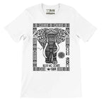 African Elephant Premium Short Sleeve Ethnic T‑Shirt-White Label
