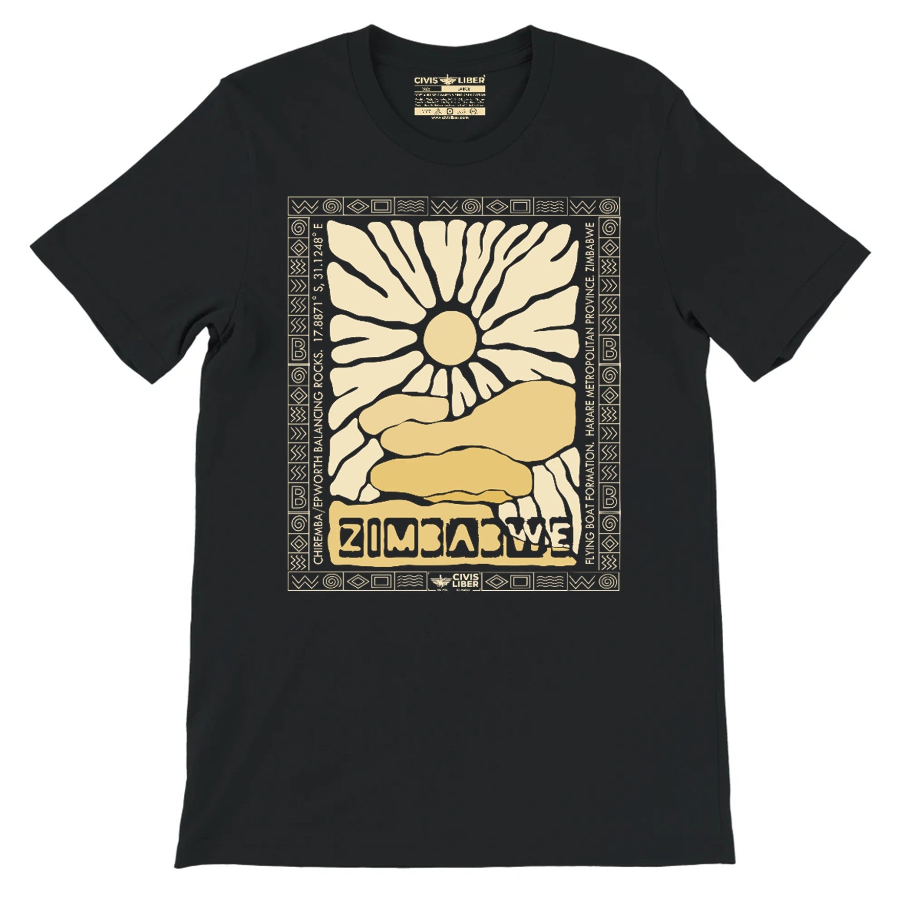 Chiremba Balancing Rocks Zimbabwe Premium Short Sleeved T‑Shirt