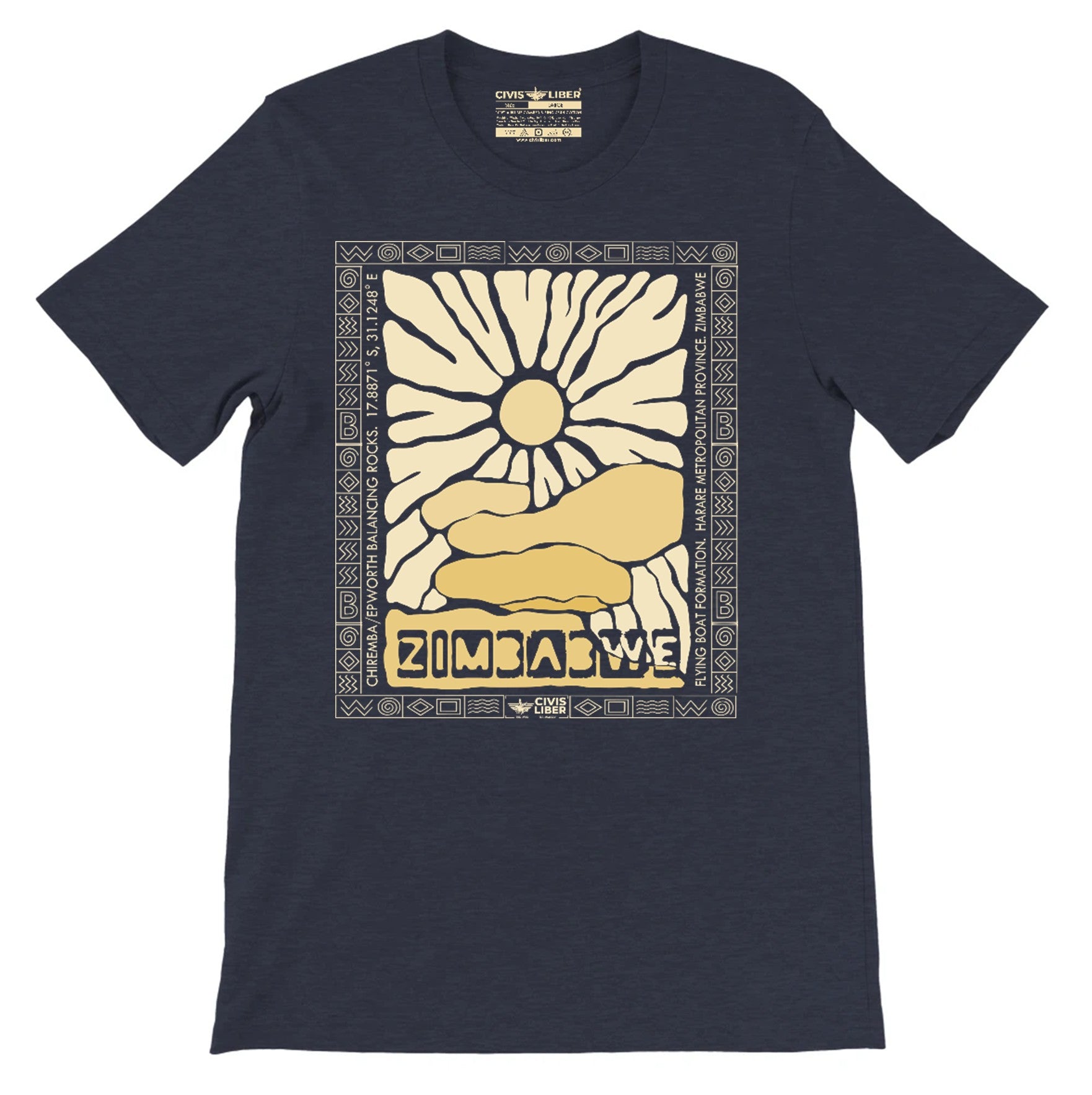 Chiremba Balancing Rocks Zimbabwe Premium Short Sleeved T‑Shirt