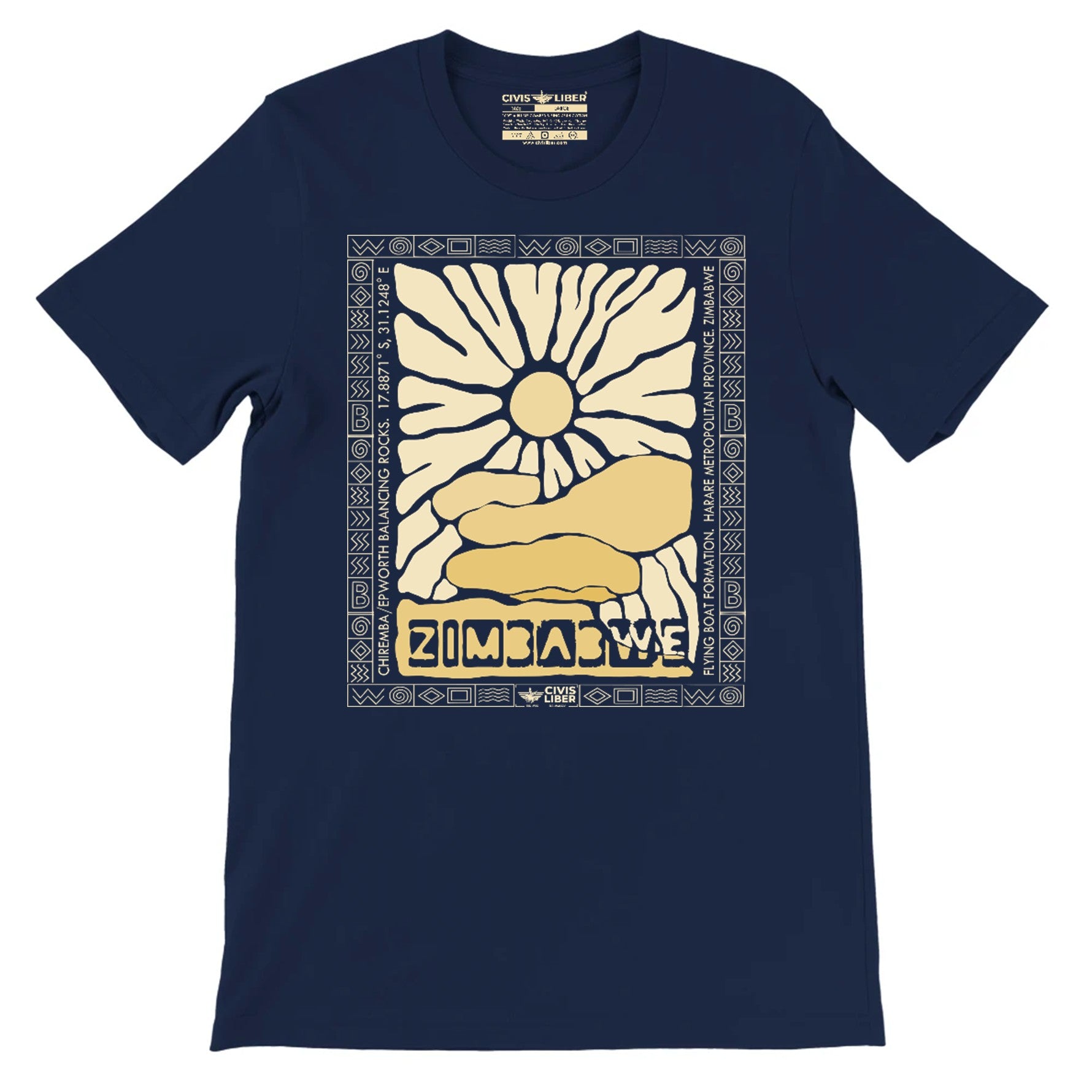 Chiremba Balancing Rocks Zimbabwe Premium Short Sleeved T‑Shirt