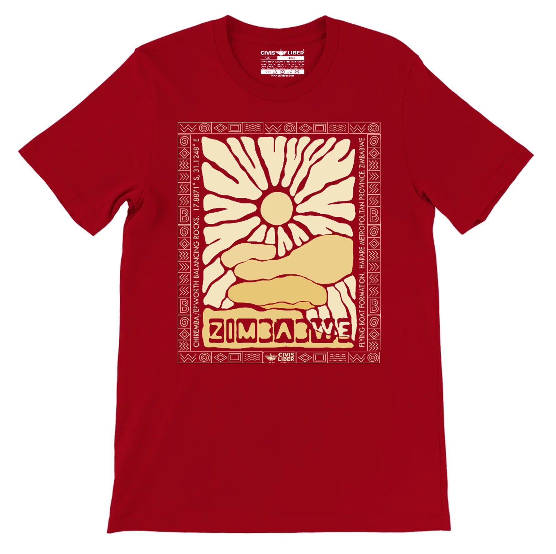Chiremba Balancing Rocks Zimbabwe Premium Short Sleeved T‑Shirt