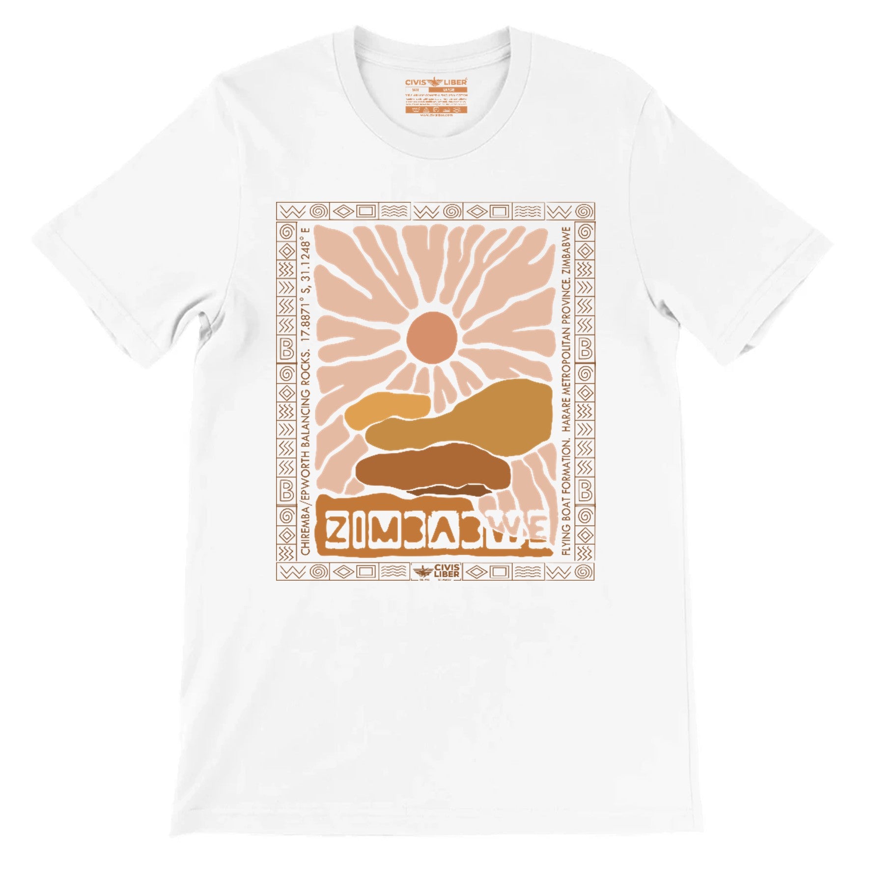 Chiremba Balancing Rocks Zimbabwe Premium Short Sleeved T‑Shirt