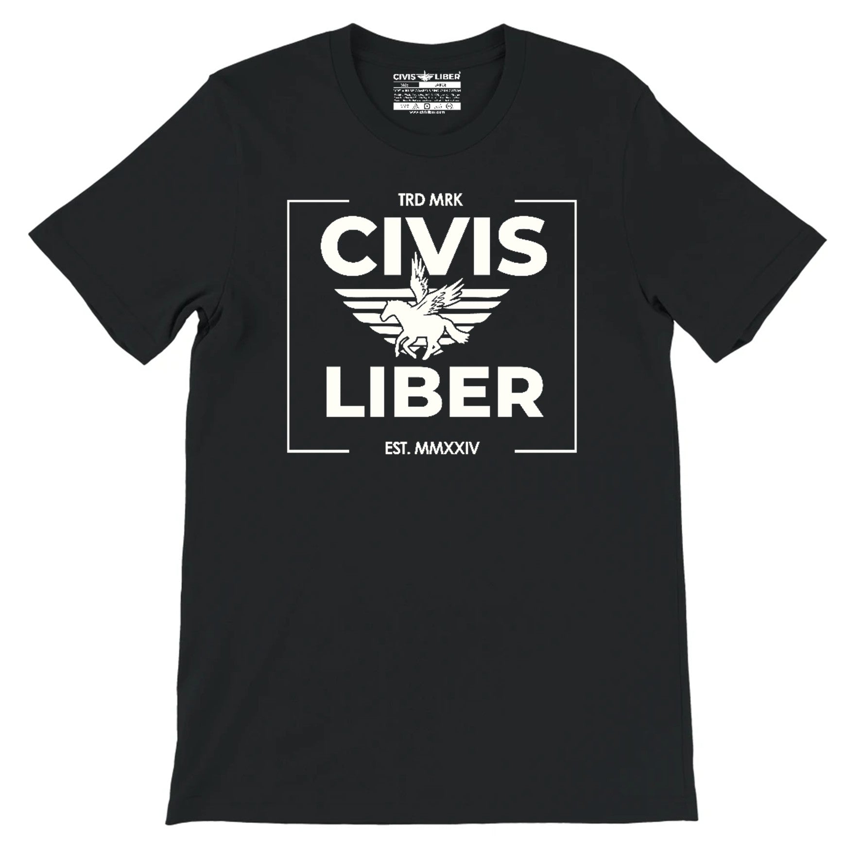 Civis Liber ® Premium Short Sleeve T-Shirt – Pegasus Freedom Emblem