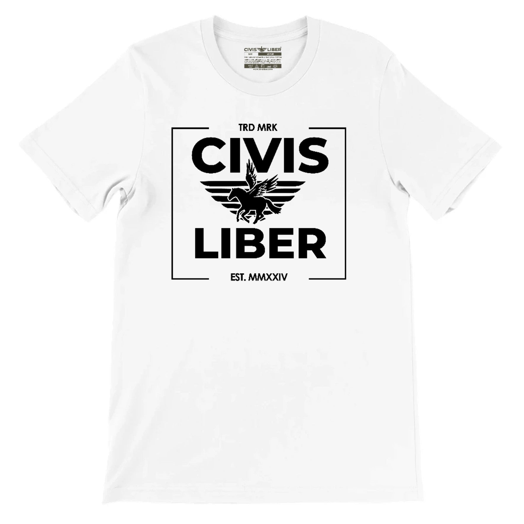 Civis Liber ® Premium Short Sleeve T-Shirt – Pegasus Freedom Emblem