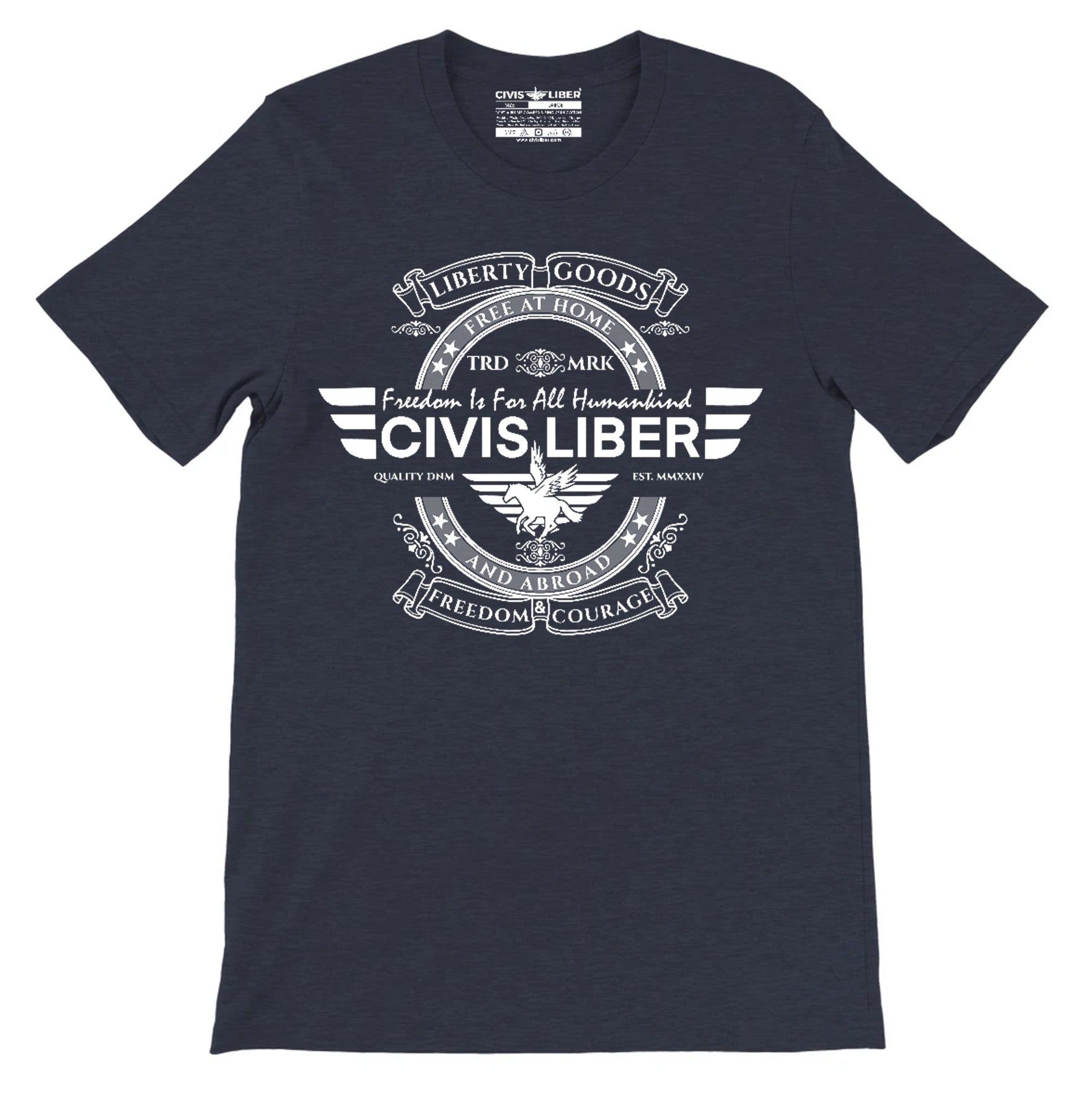 Civis Liber ® Freedom Is for All Humankind Premium Short Sleeve T‑Shirt