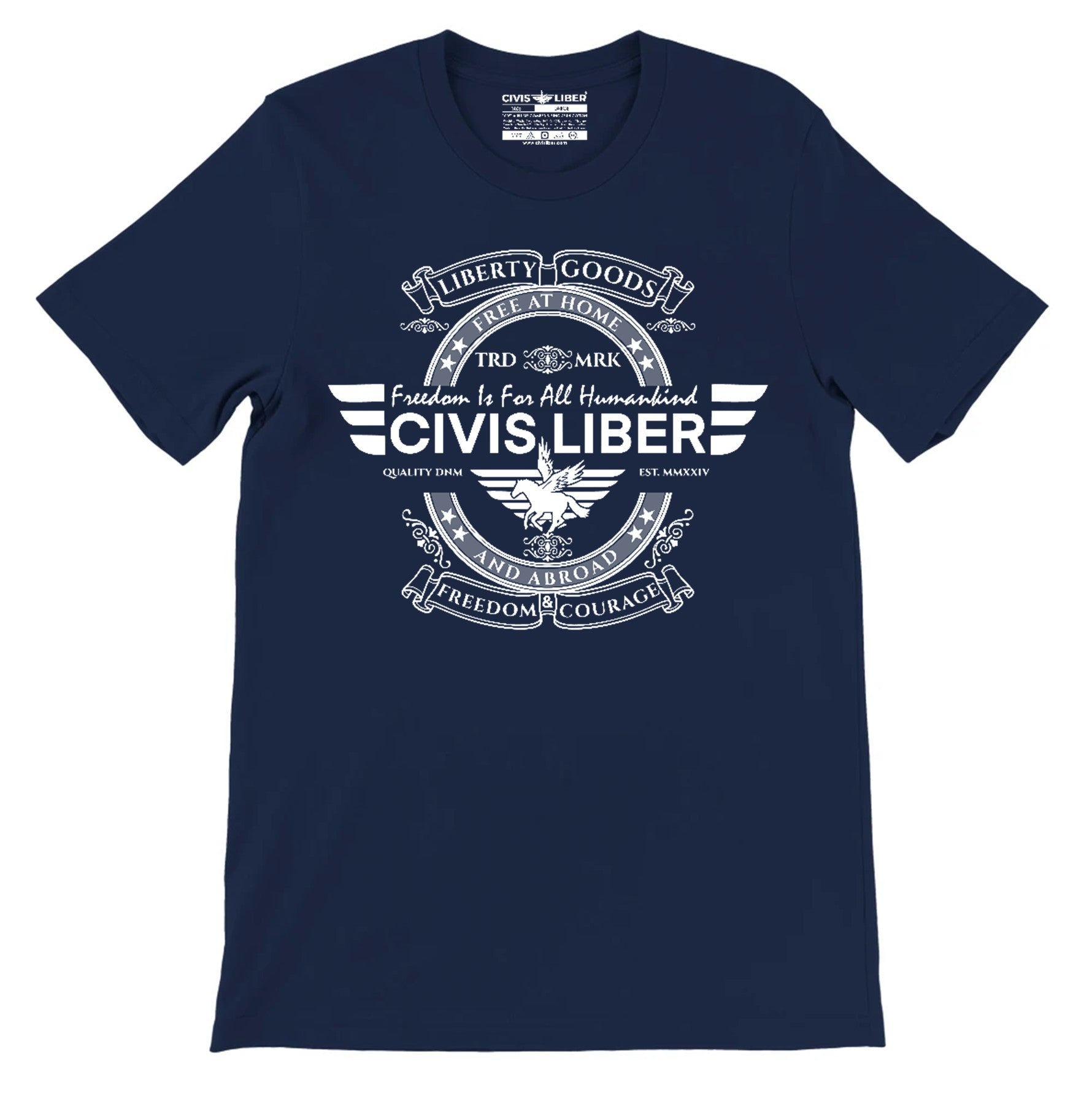 Civis Liber ® Freedom Is for All Humankind Premium Short Sleeve T‑Shirt