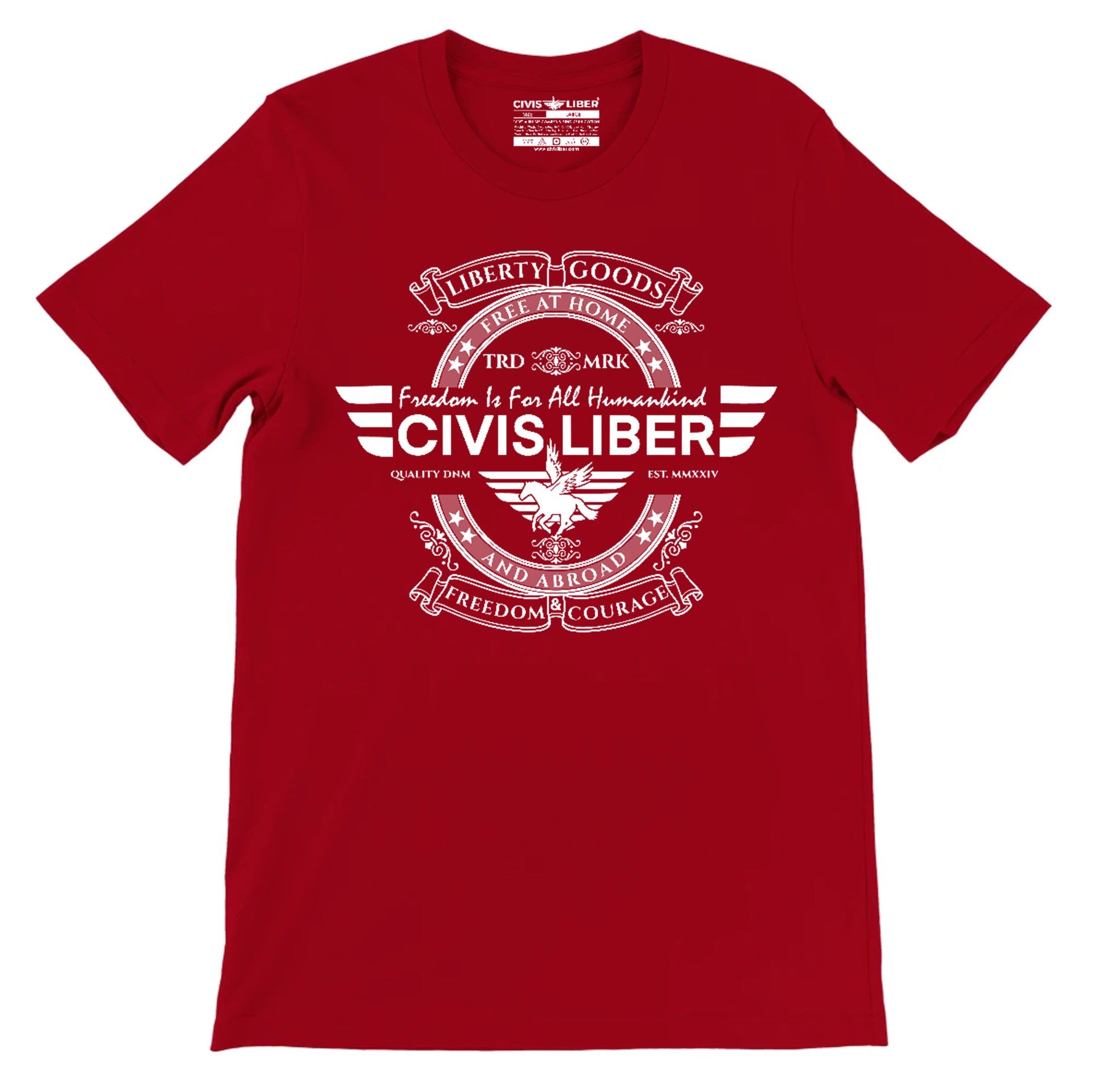 Civis Liber ® Freedom Is for All Humankind Premium Short Sleeve T‑Shirt