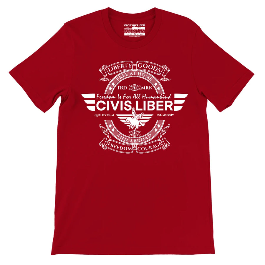 Civis Liber ® Freedom Is for All Humankind Premium Short Sleeve T‑Shirt
