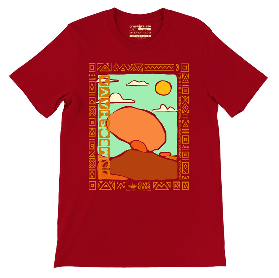 Domboshava Balancing Rocks Zimbabwe Premium Short Sleeve T‑Shirt
