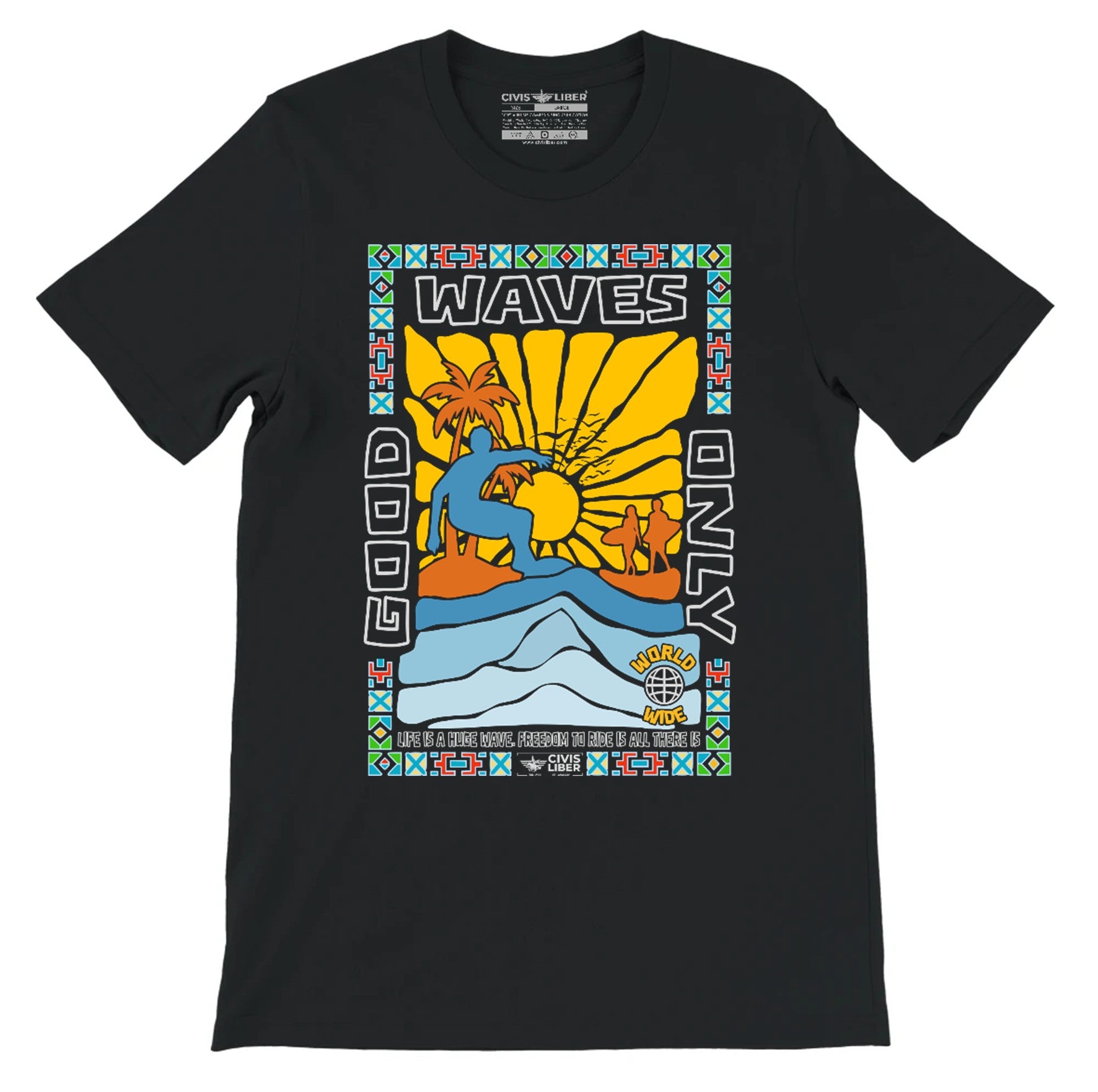 Good Waves Only Premium Short Sleeve T‑Shirt