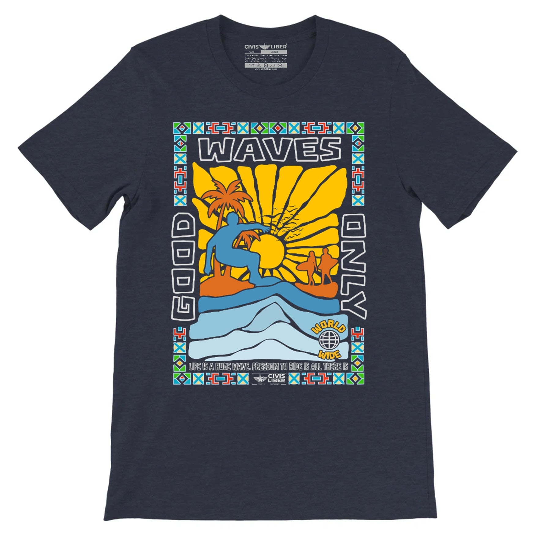 Good Waves Only Premium Short Sleeve T‑Shirt