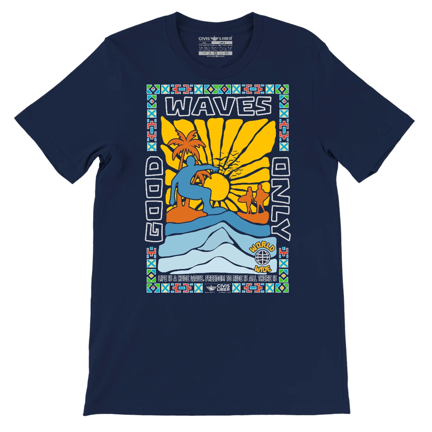 Good Waves Only Premium Short Sleeve T‑Shirt