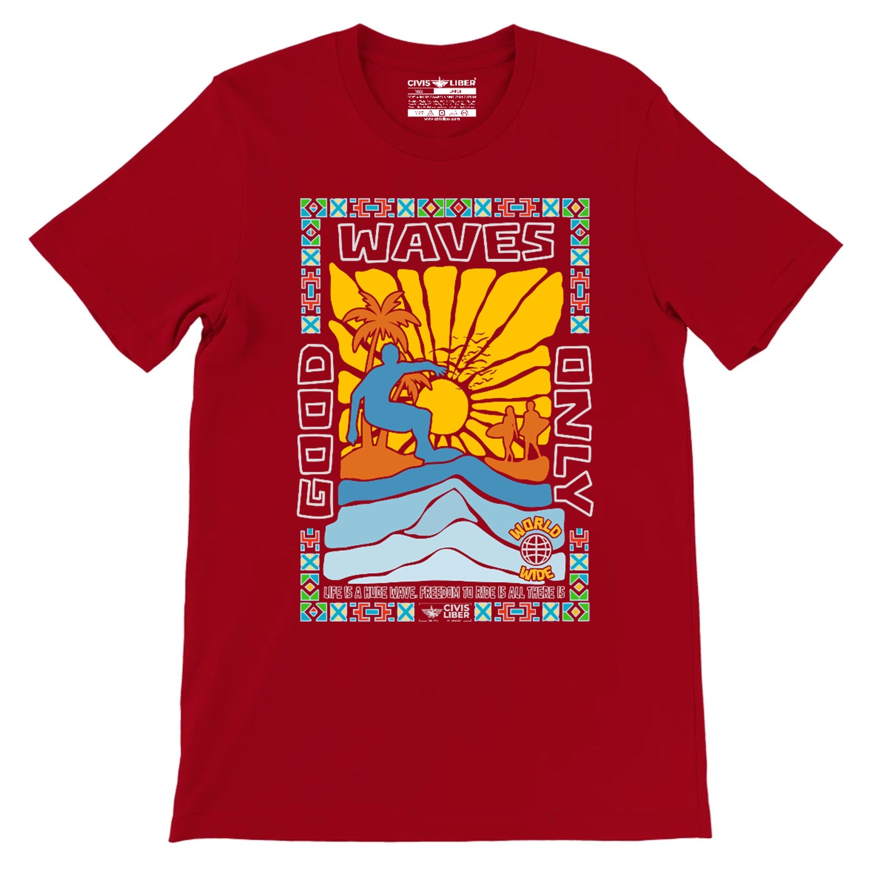 Good Waves Only Premium Short Sleeve T‑Shirt