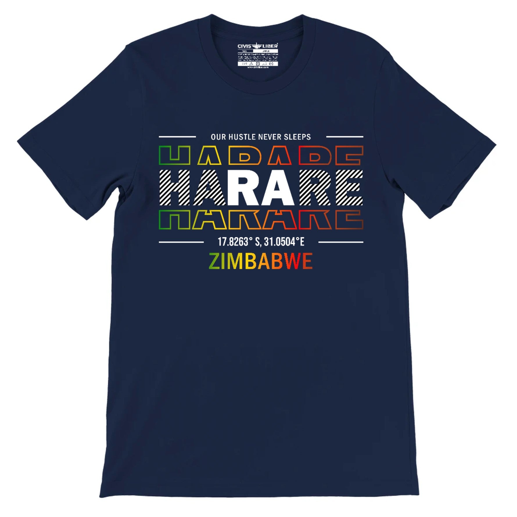 Harare Zimbabwe Typography Premium Short Sleeve T-Shirt