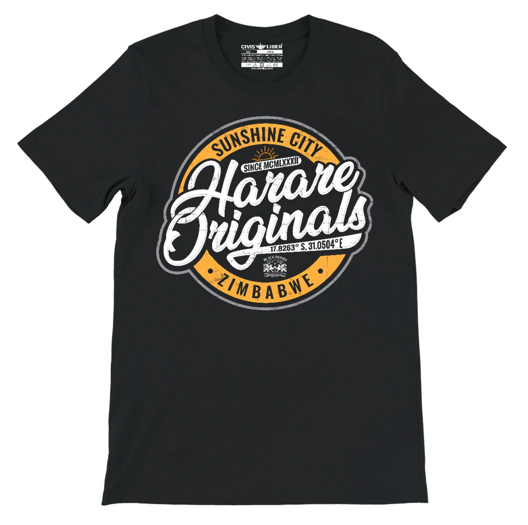 Harare Originals Premium Short Sleeve T‑Shirt – Sunshine City Power & Resilience