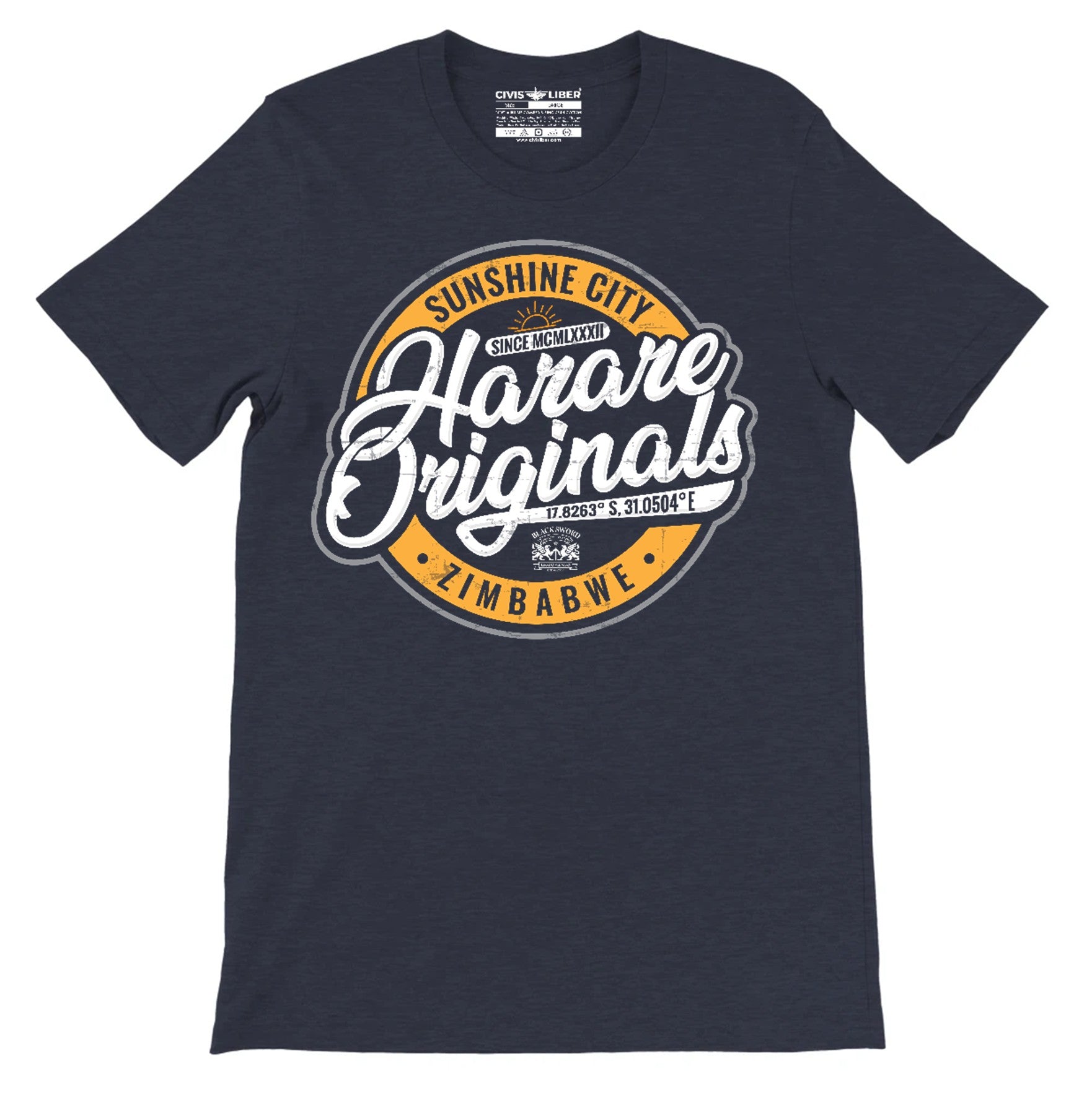 Harare Originals Premium Short Sleeve T‑Shirt – Sunshine City Power & Resilience