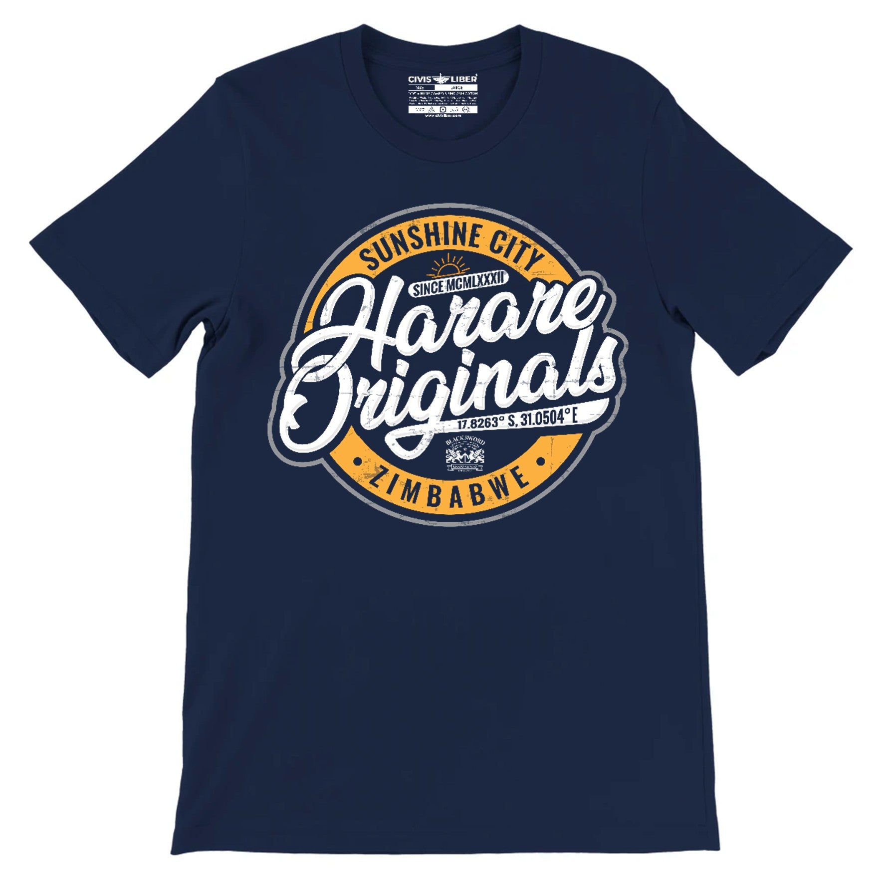Harare Originals Premium Short Sleeve T‑Shirt – Sunshine City Power & Resilience