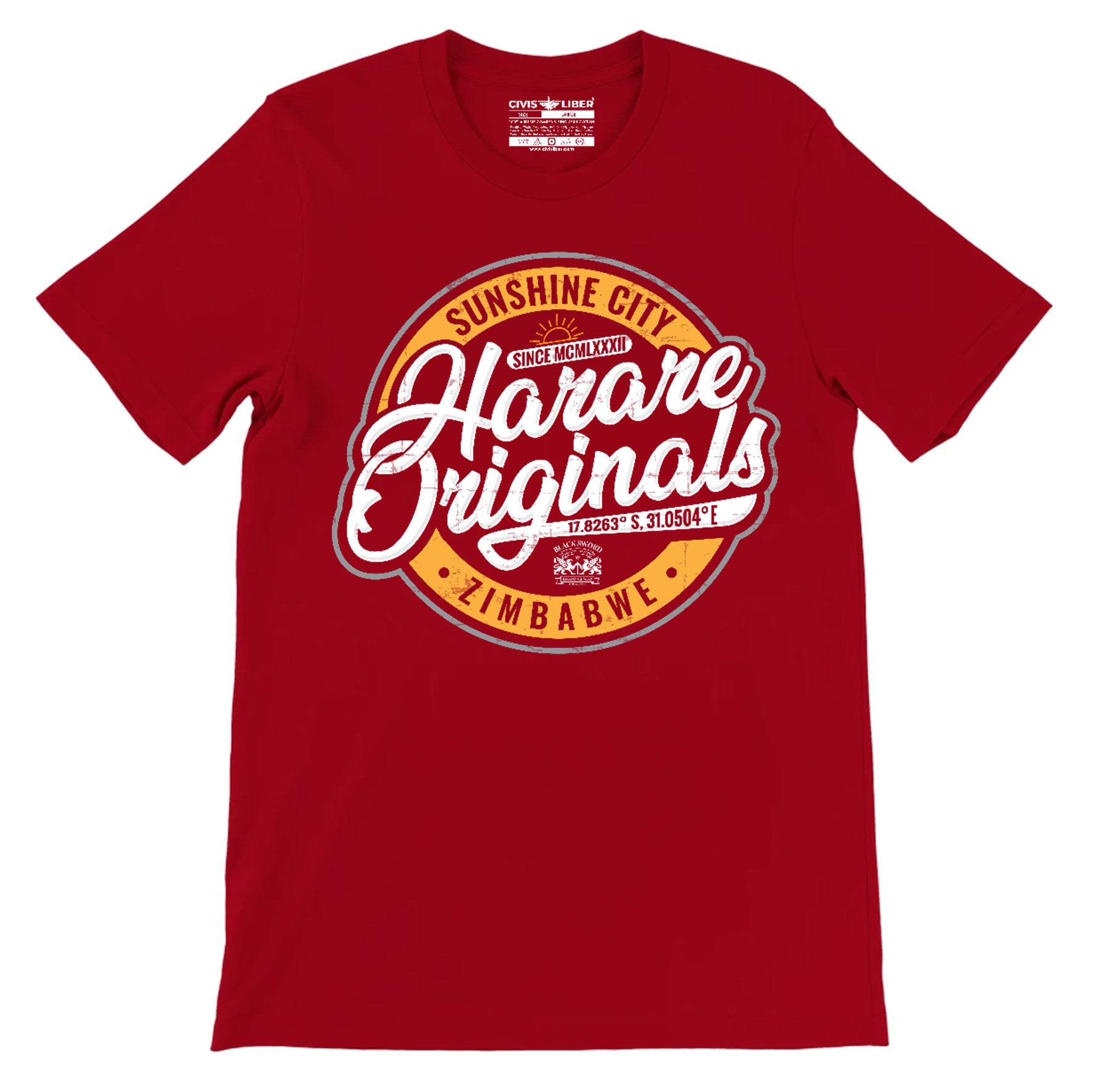 Harare Originals Premium Short Sleeve T‑Shirt – Sunshine City Power & Resilience