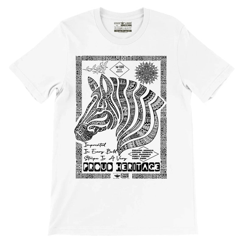 Zebra Premium Ethnic Short Sleeve T‑Shirt – African Safari Wildlife Series