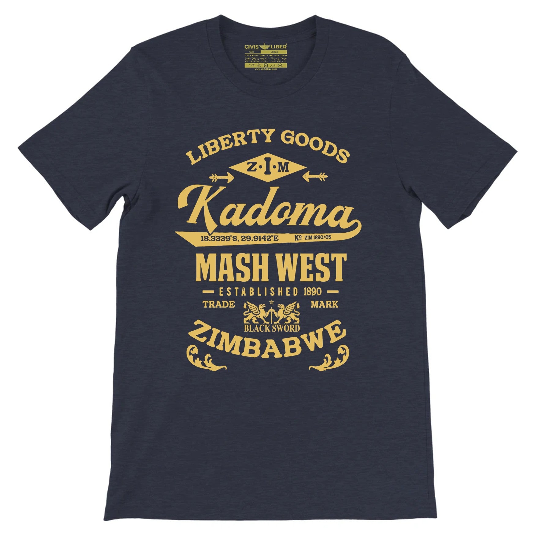 Kadoma Premium Vintage Design Short Sleeve T-Shirt-Gold Label