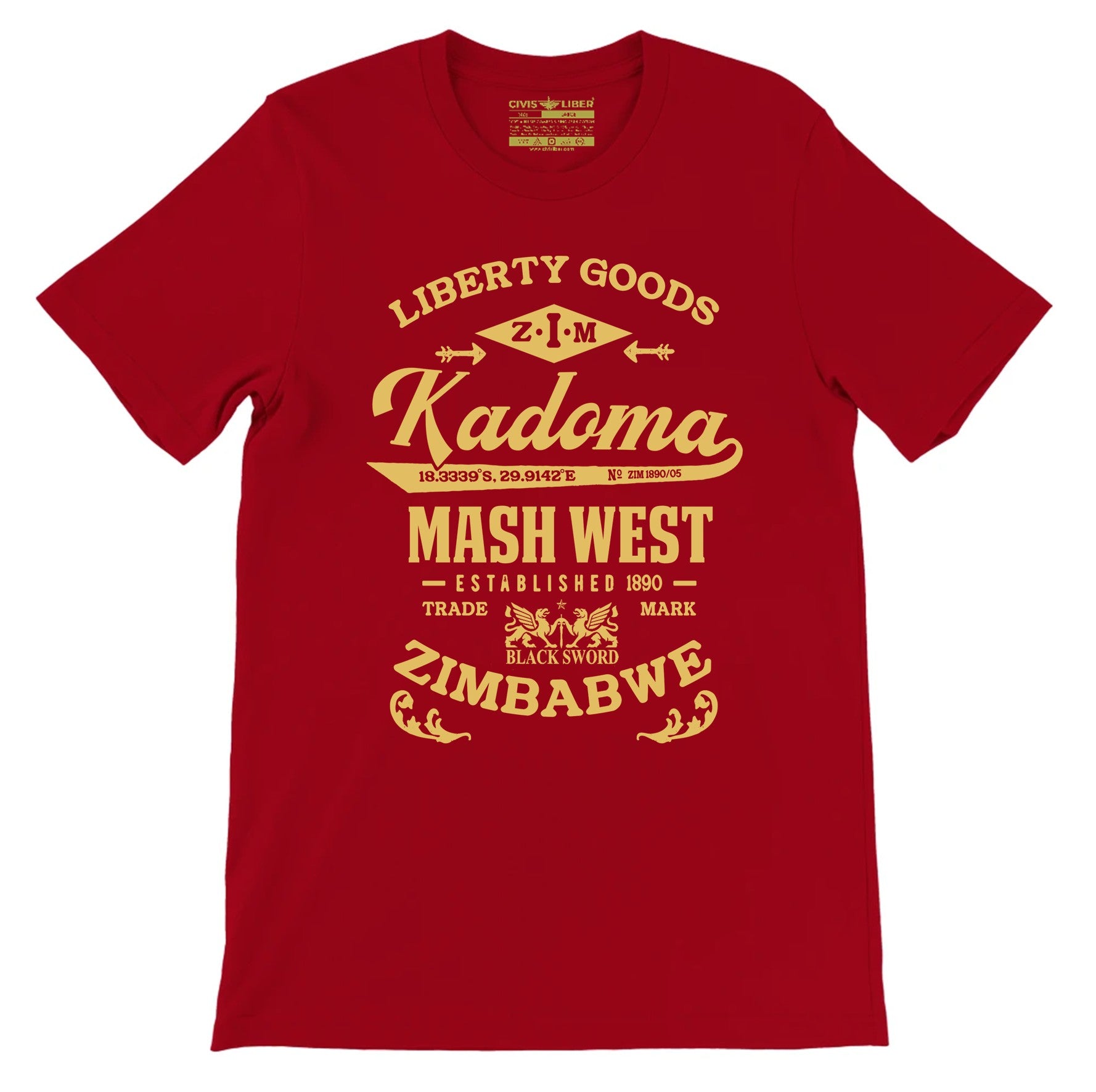 Kadoma Premium Vintage Design Short Sleeve T-Shirt-Gold Label