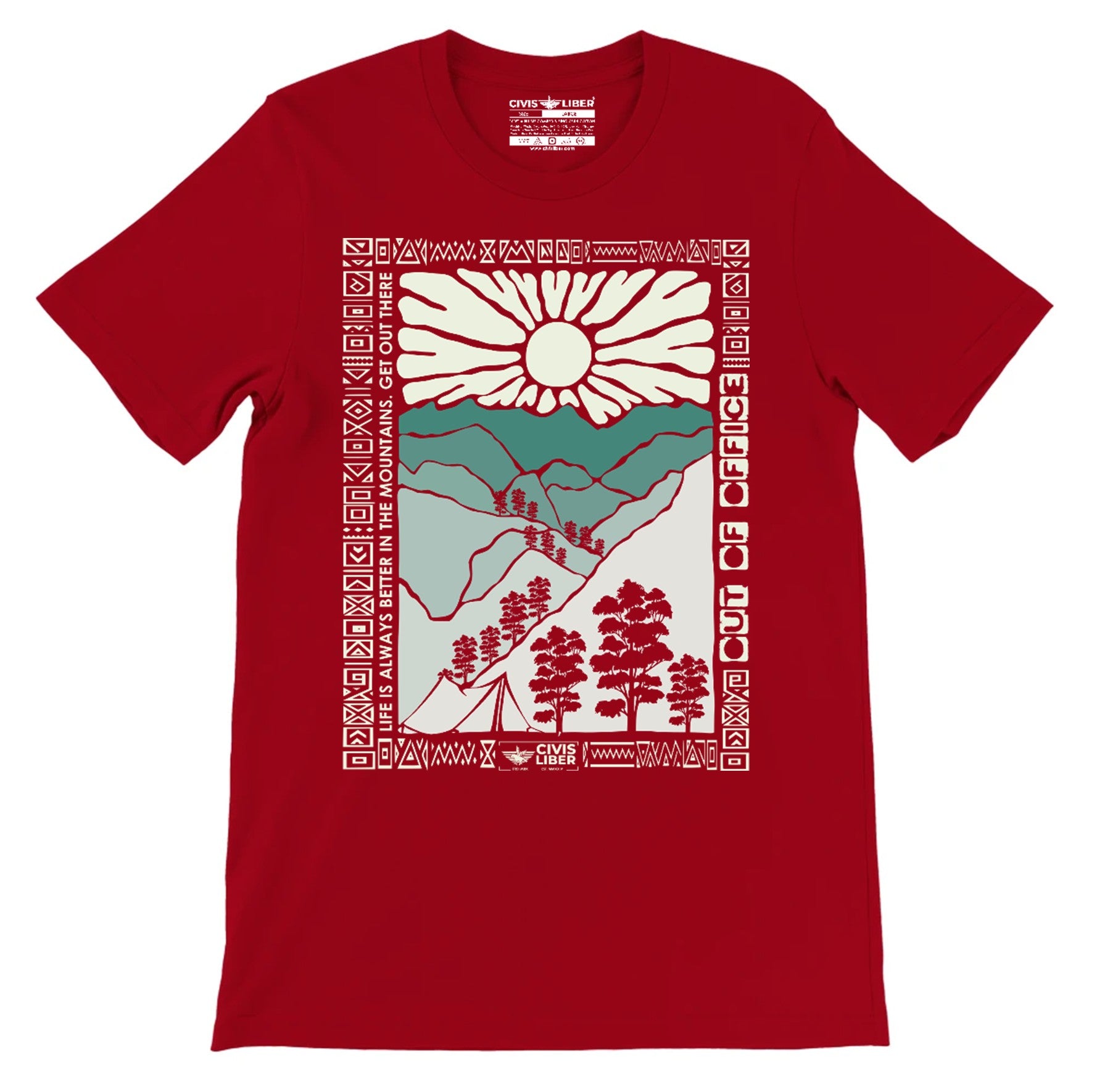 Mountain Adventure Short Premium Sleeve T‑Shirt