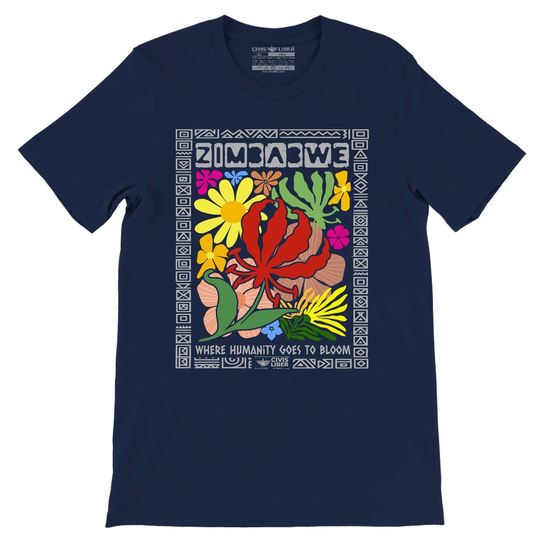 Zimbabwe National Flower Ubuntu Premium Short Sleeve T-Shirt