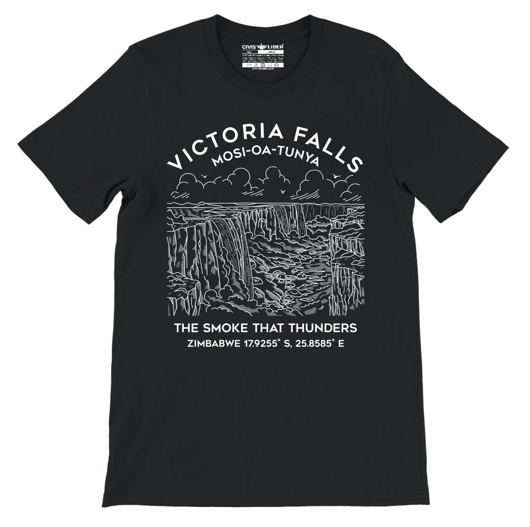 Mosi‑oa‑Tunya Victoria Falls Premium Graphic Short Sleeve T‑Shirt