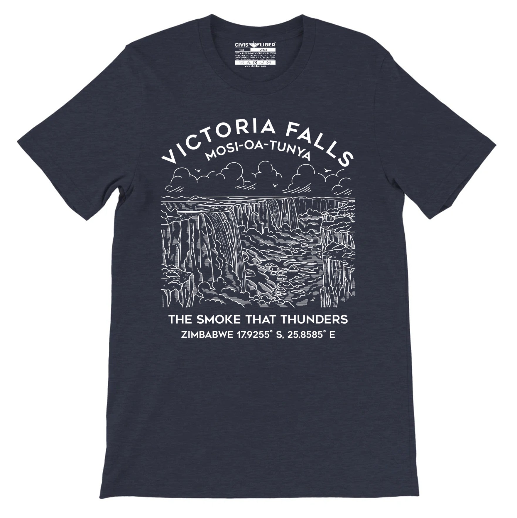Mosi‑oa‑Tunya Victoria Falls Premium Graphic Short Sleeve T‑Shirt