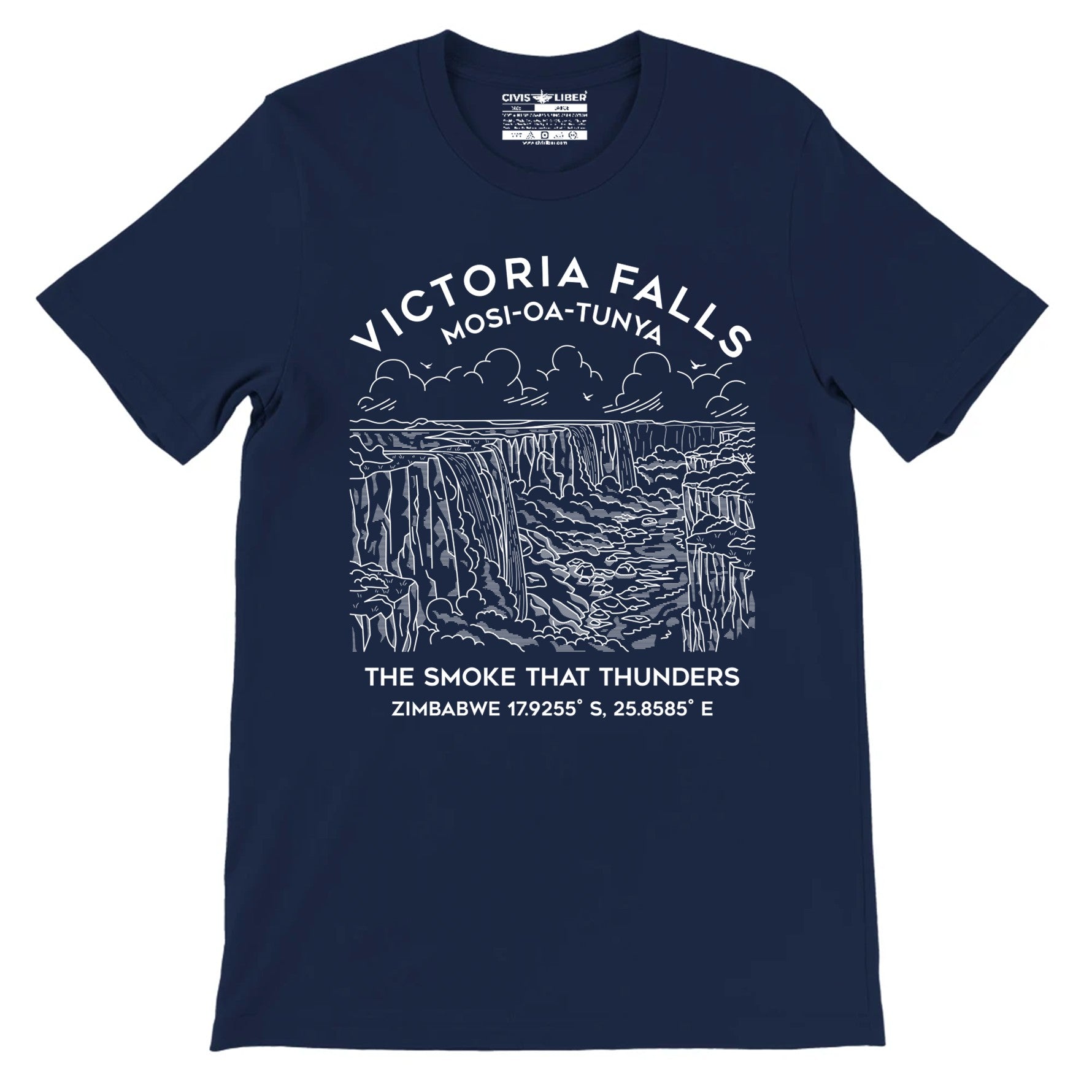 Mosi‑oa‑Tunya Victoria Falls Premium Graphic Short Sleeve T‑Shirt