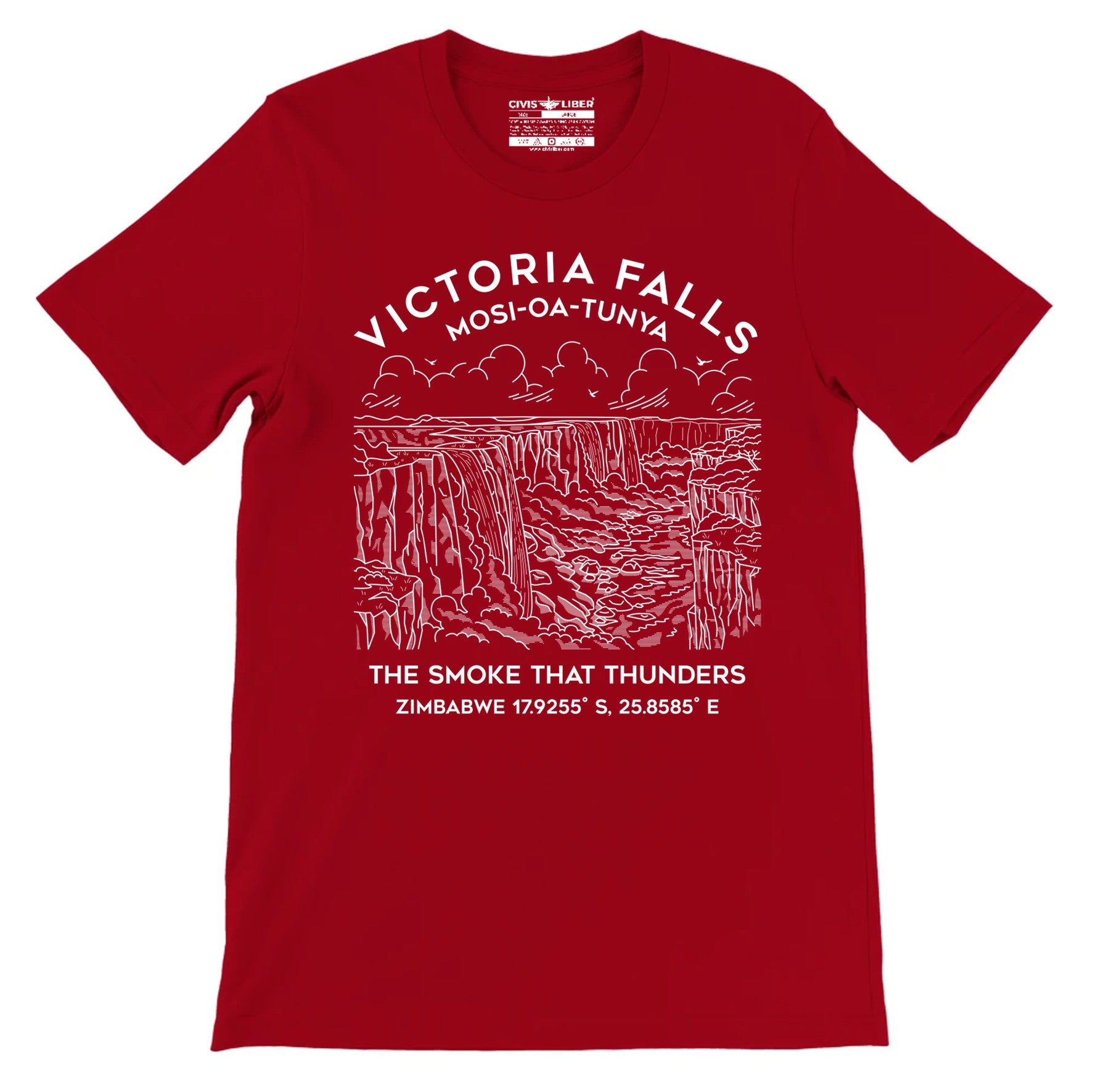Mosi‑oa‑Tunya Victoria Falls Premium Graphic Short Sleeve T‑Shirt