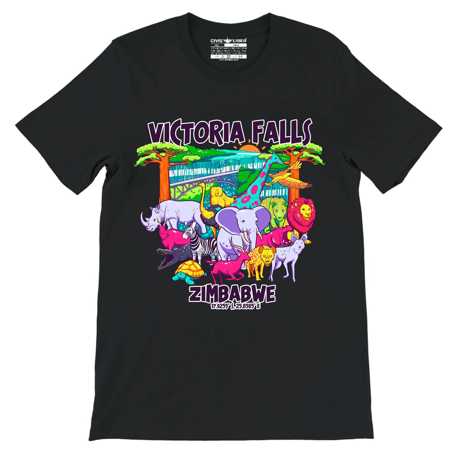 Victoria Falls Zimbabwe Safari Premium Short Sleeve T-Shirt