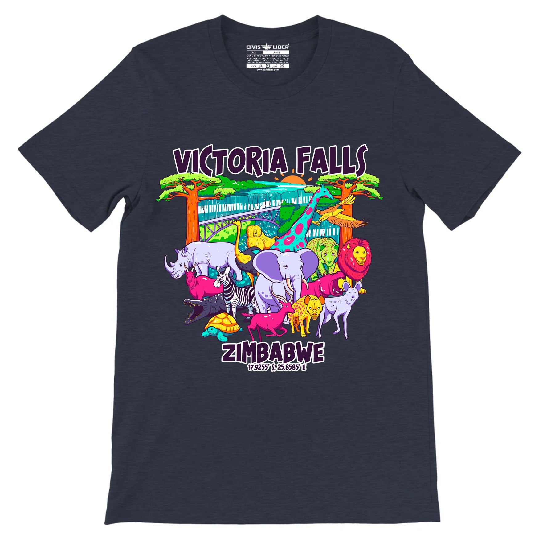 Victoria Falls Zimbabwe Safari Premium Short Sleeve T-Shirt