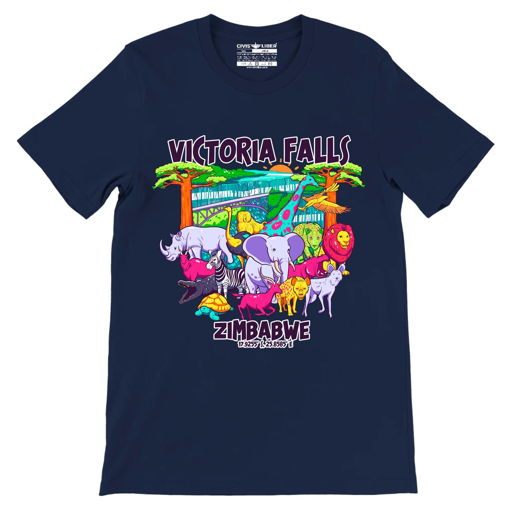 Victoria Falls Zimbabwe Safari Premium Short Sleeve T-Shirt