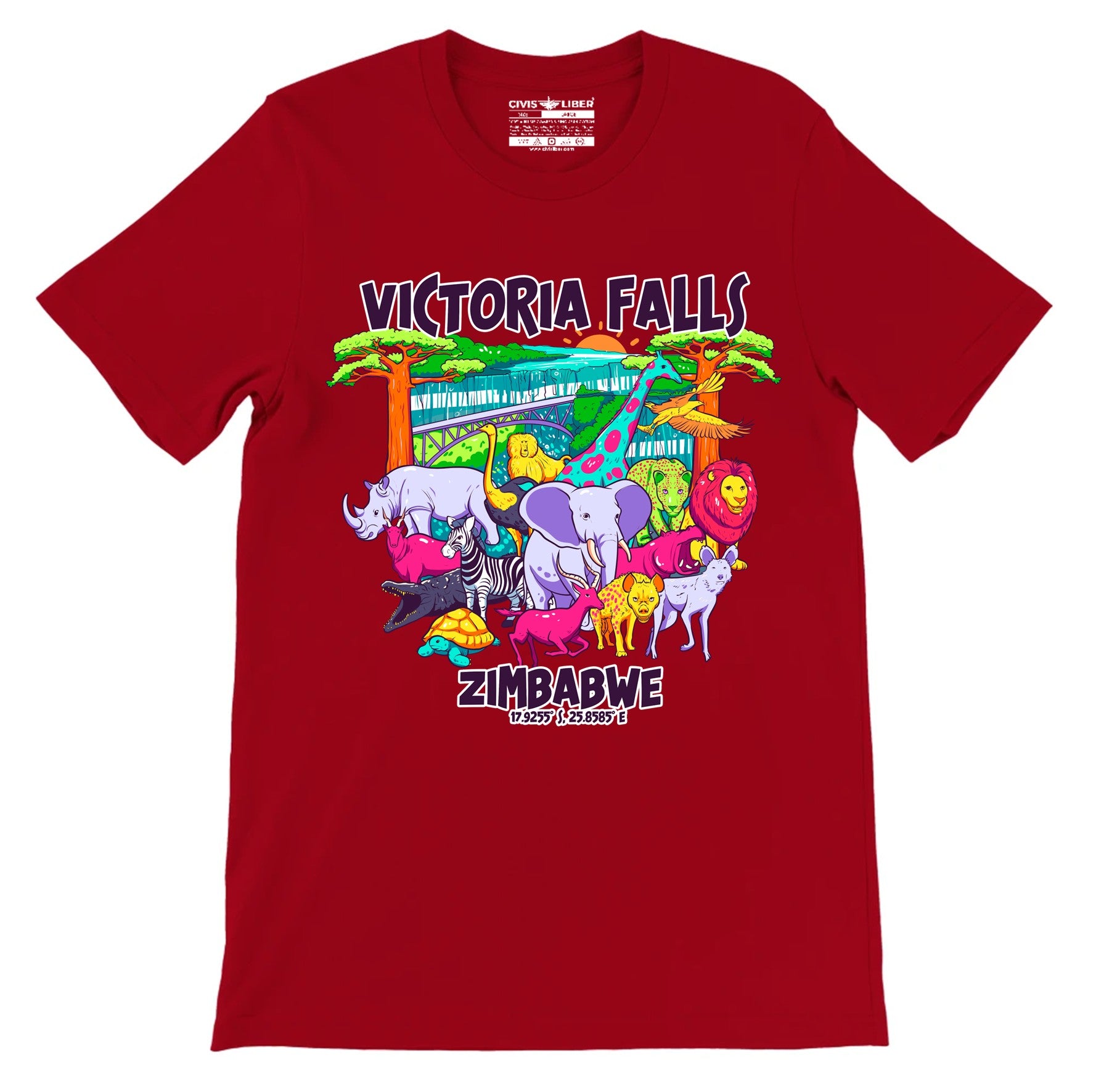 Victoria Falls Zimbabwe Safari Premium Short Sleeve T-Shirt