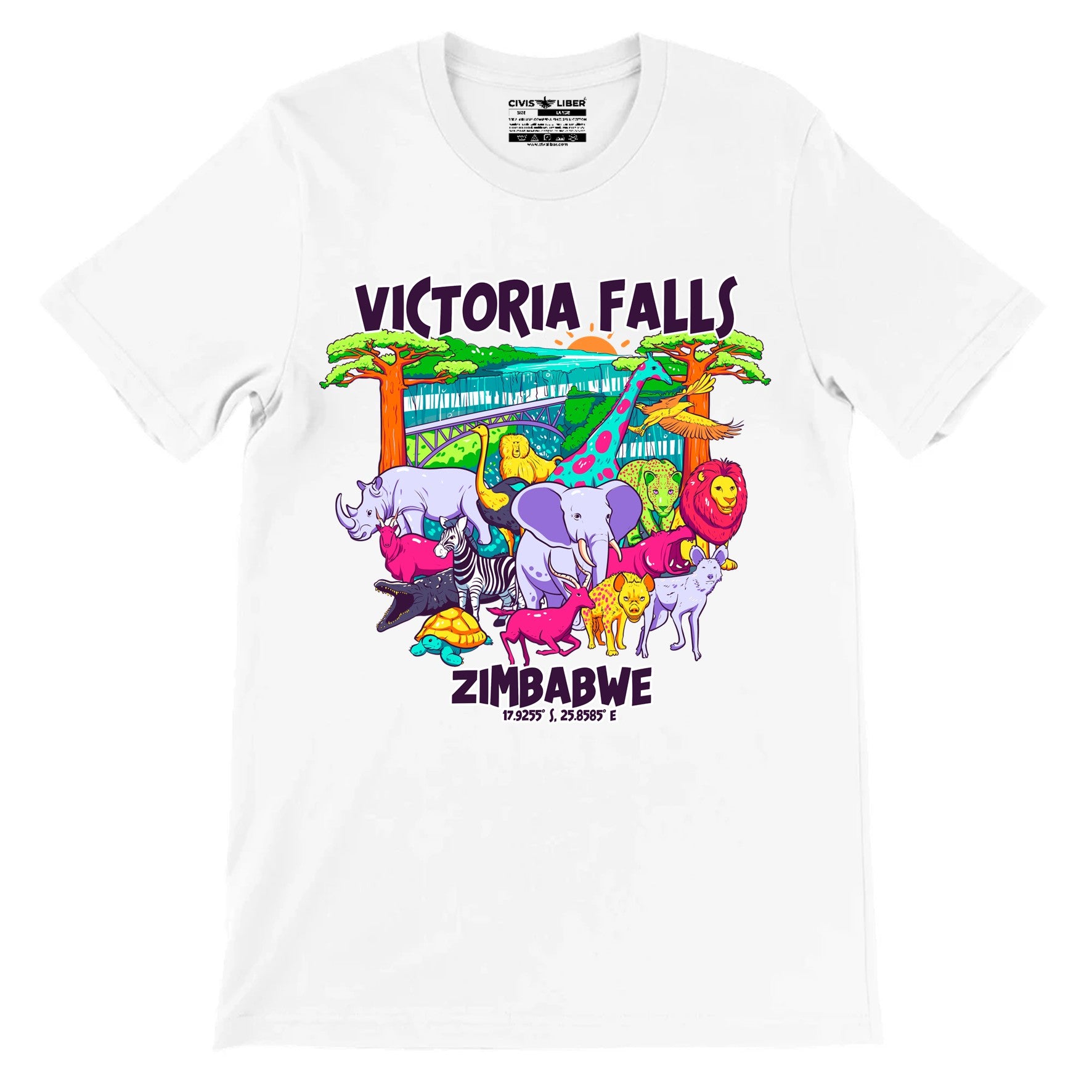 Victoria Falls Zimbabwe Safari Premium Short Sleeve T-Shirt
