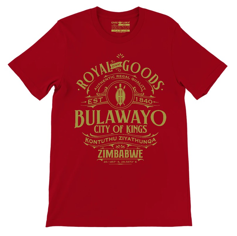 Bulawayo City of Kings Zimbabwe Emblem Short Sleeve T-Shirt