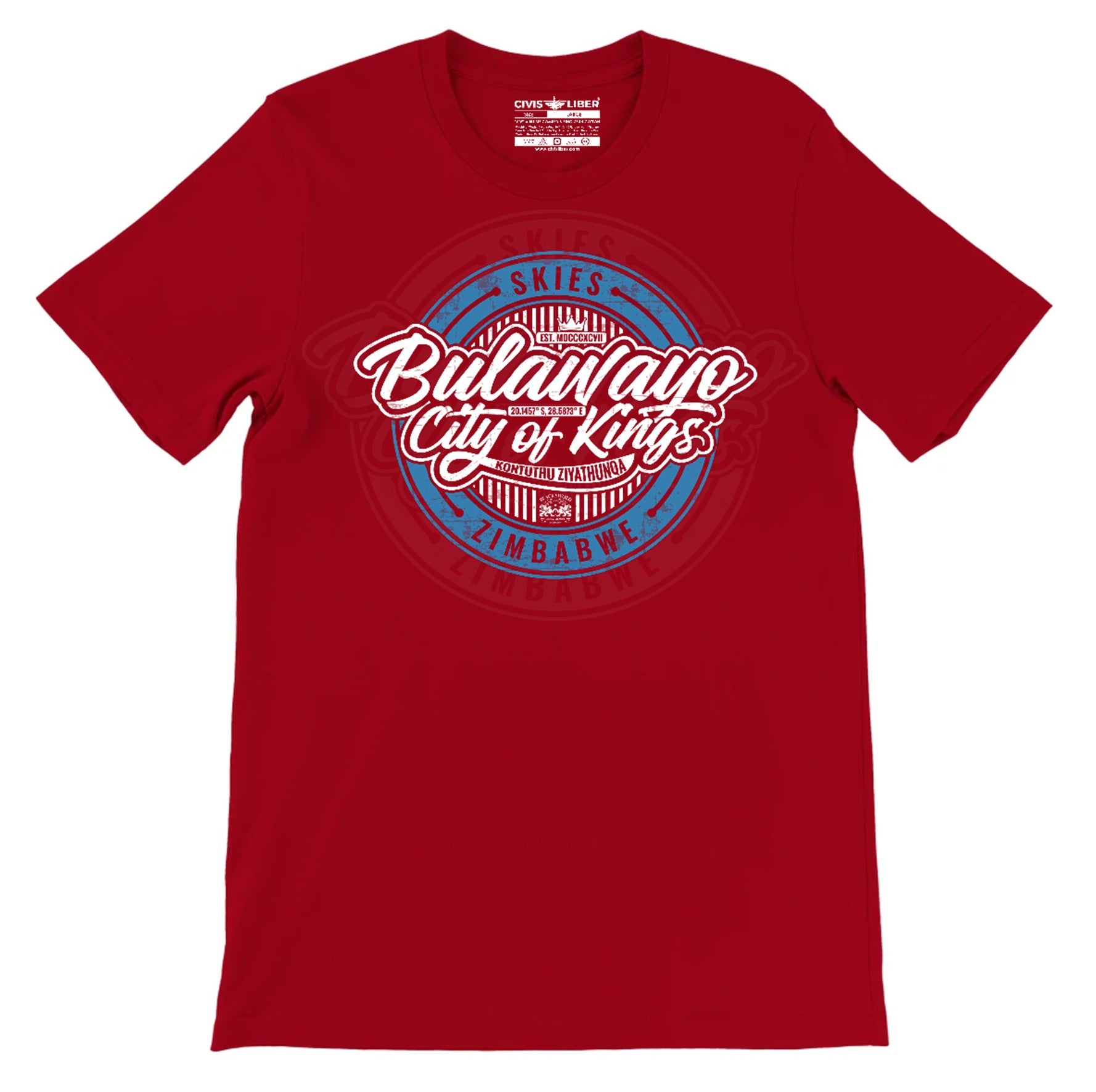 Bulawayo City of Kings Premium Short Sleeve T-Shirt – Circular Emblem.