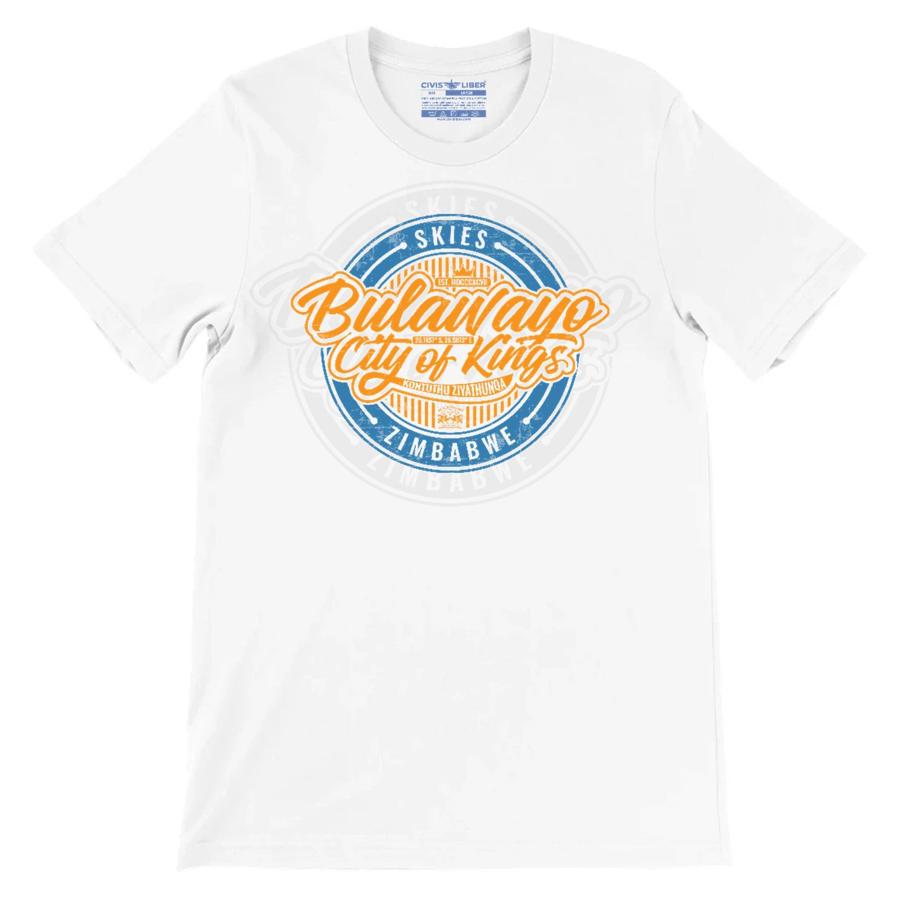 Bulawayo City of Kings Premium Short Sleeve T-Shirt – Circular Emblem.