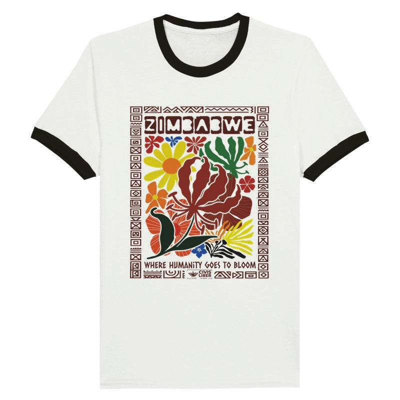 Zimbabwe National Flower Ubuntu Unisex Ringer T-Shirt