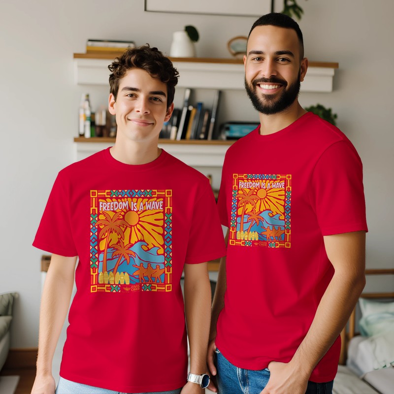 Freedom Is a Wave Premium Short Sleeve T‑Shirt